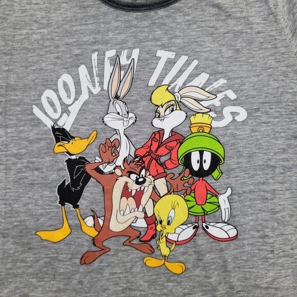 Looney-Tunes Bugs-Bunny Shirt Womens L/XL 19x24 Gray Cartoon - Picture 6 of 11